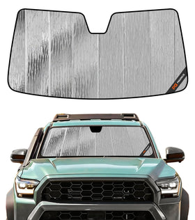 Pigenius AstraGuard front view of packaged sun shade showing brand and fit benefits