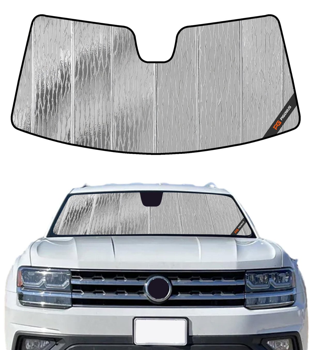 Pigenius AstraGuard front view installed on Volkswagen Atlas protects interior from heat