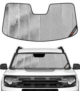 Pigenius AstraGuard front view covering Bronco Sport windshield protects interior