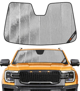 Pigenius AstraGuard front view showing full windshield coverage and protection
