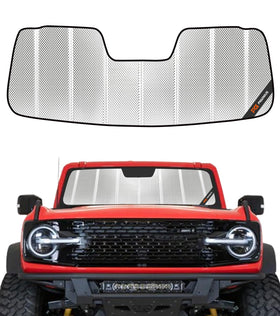 Pigenius BLAZBLOCK front view showing full windshield coverage and instant heat reduction