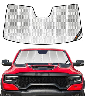 Pigenius front packaging displayed on Ram 1500 showing fit and benefits
