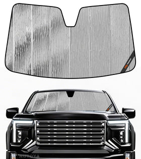 Pigenius front view showing silver panel reflecting sunlight for dash protection