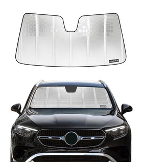 Pigenius front view installed on GLE GLS windshield showing full coverage benefit