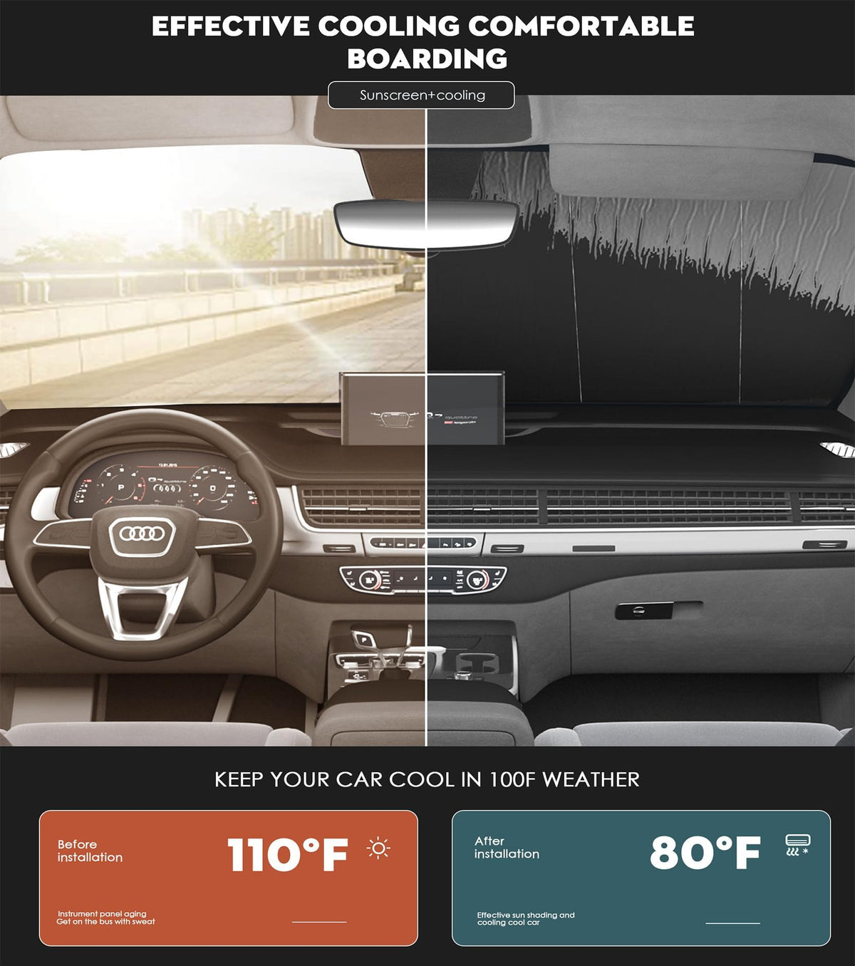 Pigenius installed in a Silverado showing fitted coverage and HUD compatibility