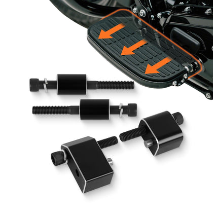 PIKPOP front view of floorboard extender showing fit and added reach benefit