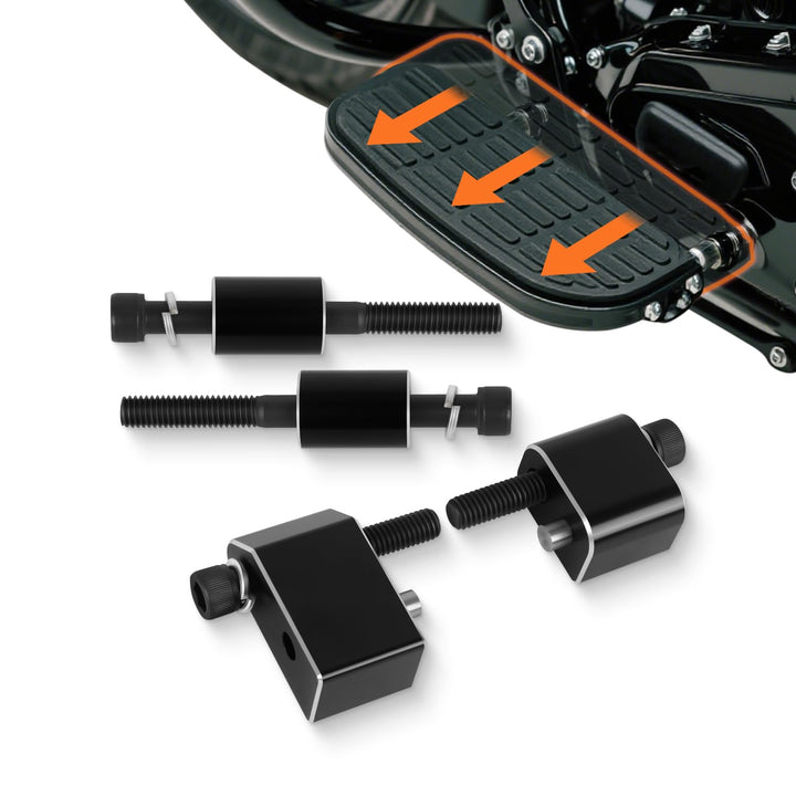 PIKPOP front view of floorboard extender showing fit and added reach benefit