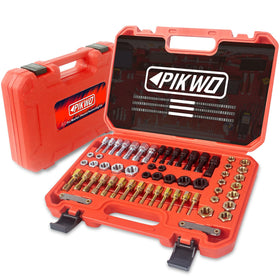 Pikwo front packaging showing full 61-piece kit and storage benefit