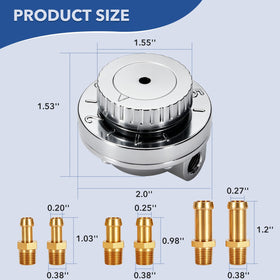 Pilida adapter kit fittings displayed to match 1/4, 5/16, 3/8 fuel lines benefits