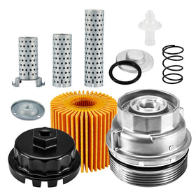 Pilida front view of oil filter cap assembly showing fit and finish benefits