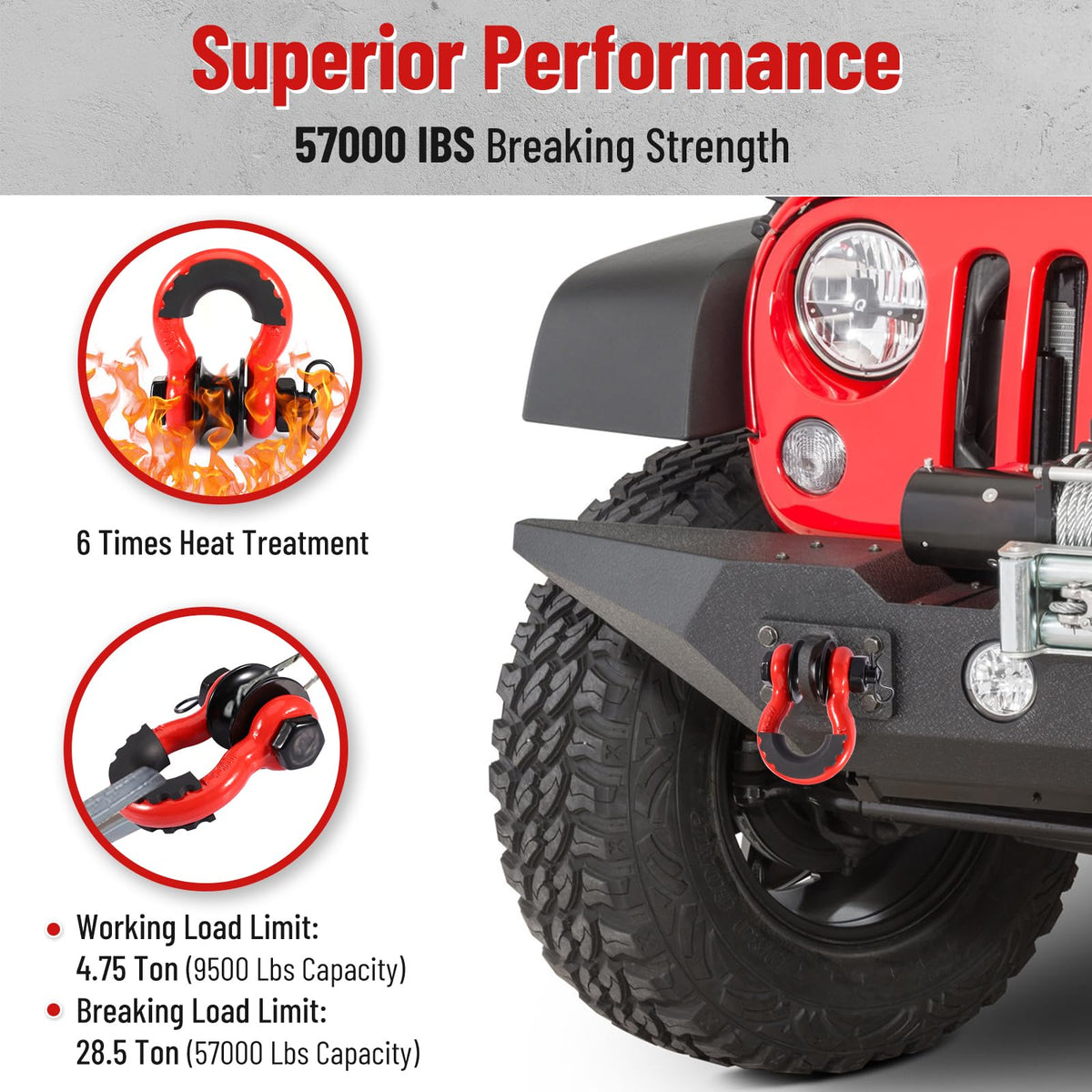 Pilida in-use shot rerouting a winch line with snatch block to reduce strain and increase pull