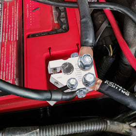 Pilida marine installation on boat battery demonstrating salt-air corrosion protection