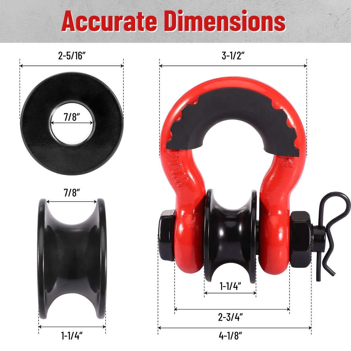 Pilida shackle held in hand for size and scale, showing robust construction and easy handling