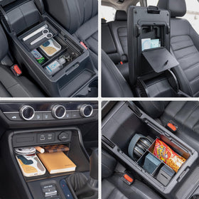 PIMCAR armrest tray stacked three layers to increase organized storage capacity