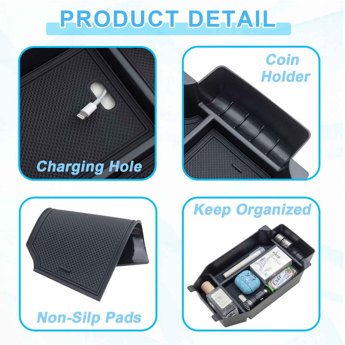 PIMCAR cable access detail showing smooth edge for tidy charging