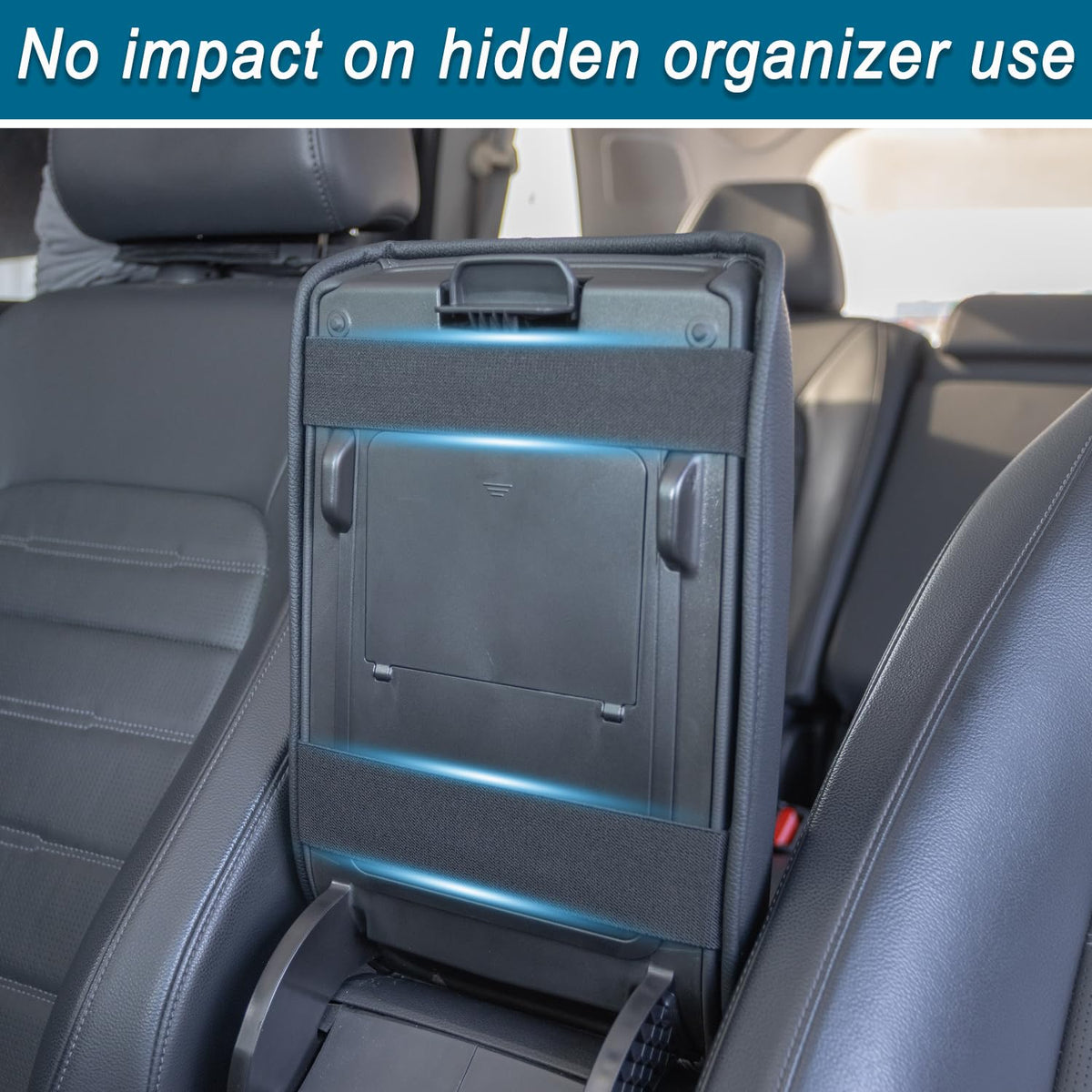 PIMCAR underside view showing elastic straps for secure, tool-free installation benefit
