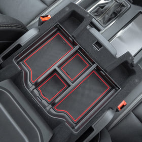 PIMCAR front view of red-trim insert showing neat compartments and improved organization