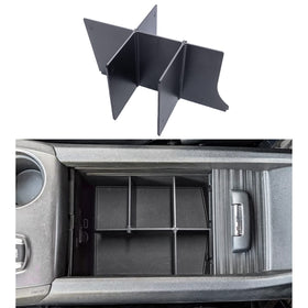 PIMCAR front view of center console organizer showing neat layout and fit