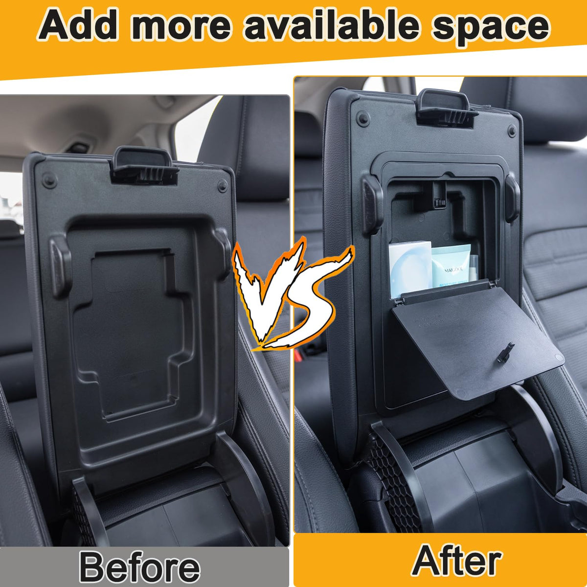 PIMCAR center console tray displaying four compartments for organized storage