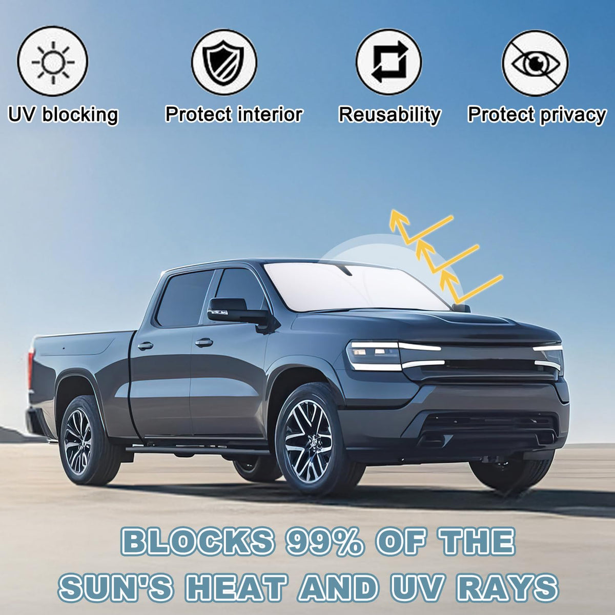 PIMCAR close-up 310T reflective fabric showing UV-blocking surface benefit