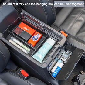 PIMCAR open console storage showing organized valuables and quick reach benefit