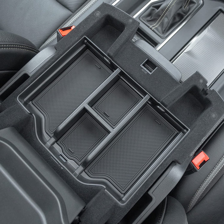 PIMCAR front view of console organizer showing clean fit and easy access benefit