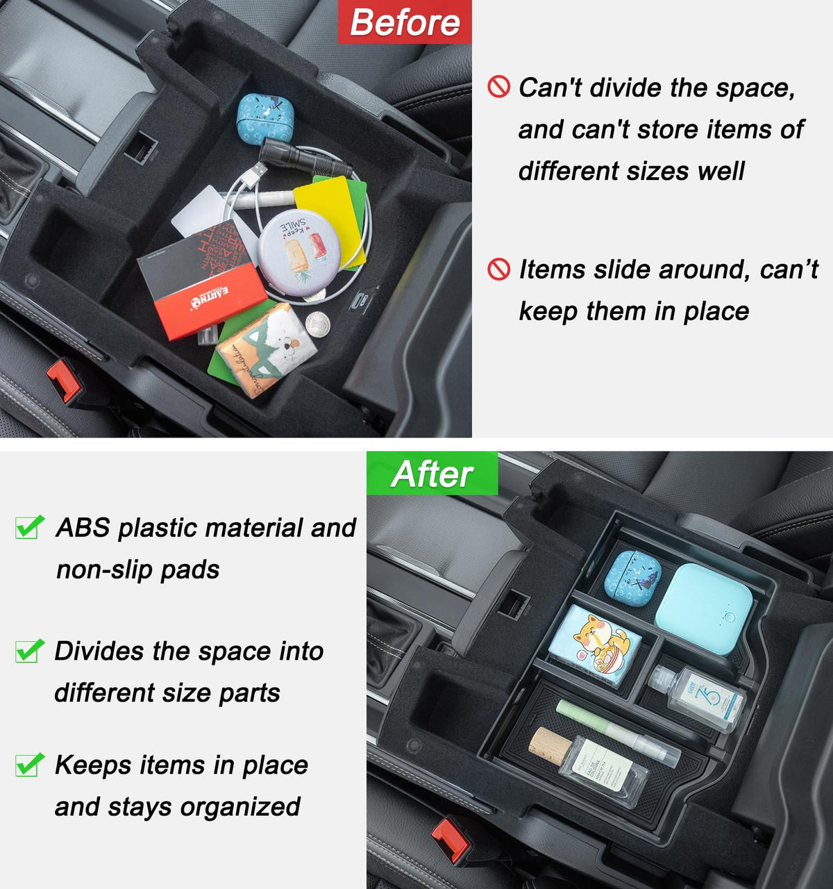 PIMCAR installed in RAM center console demonstrating secure fit and neat storage
