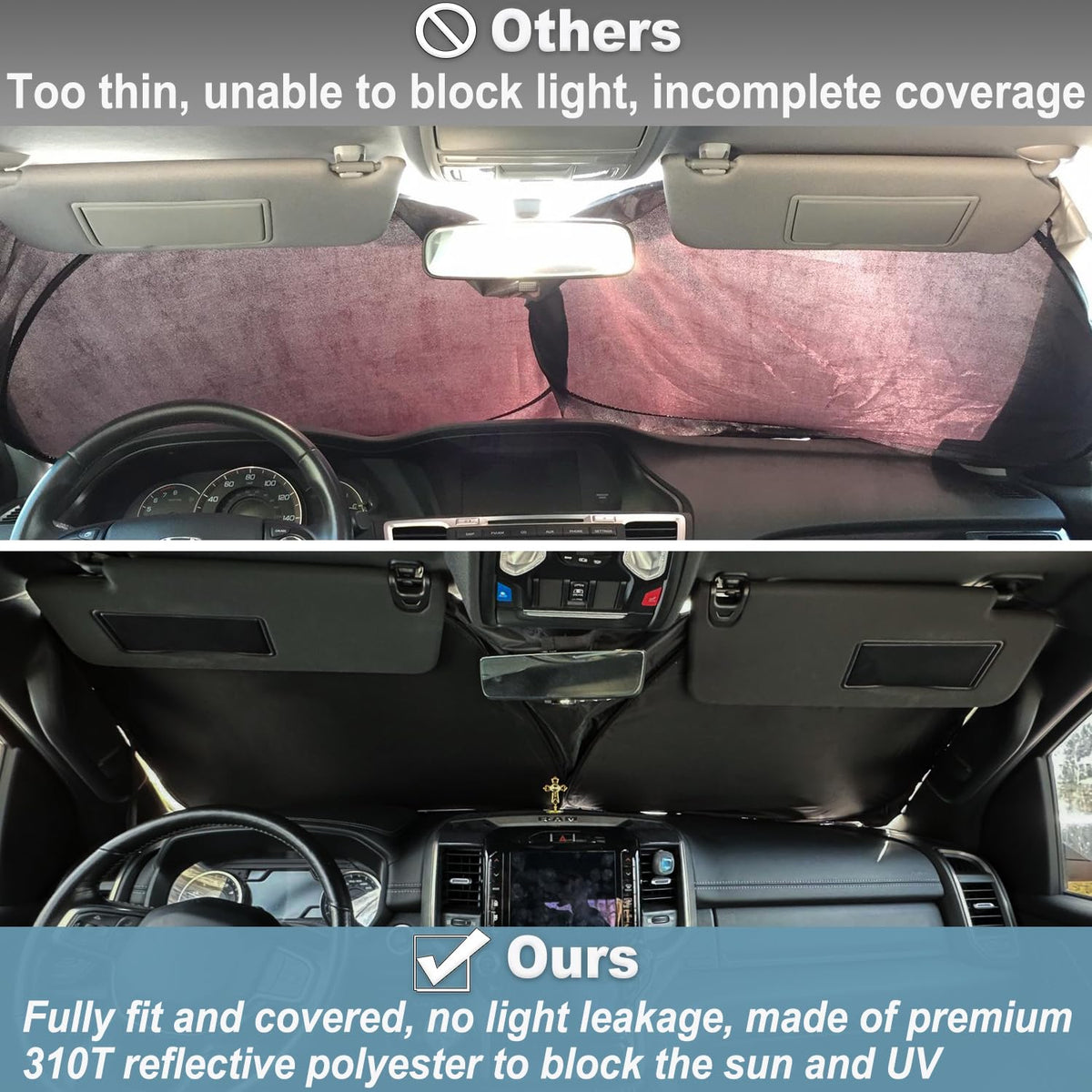 PIMCAR driver-side installed perspective reducing dashboard heat benefit