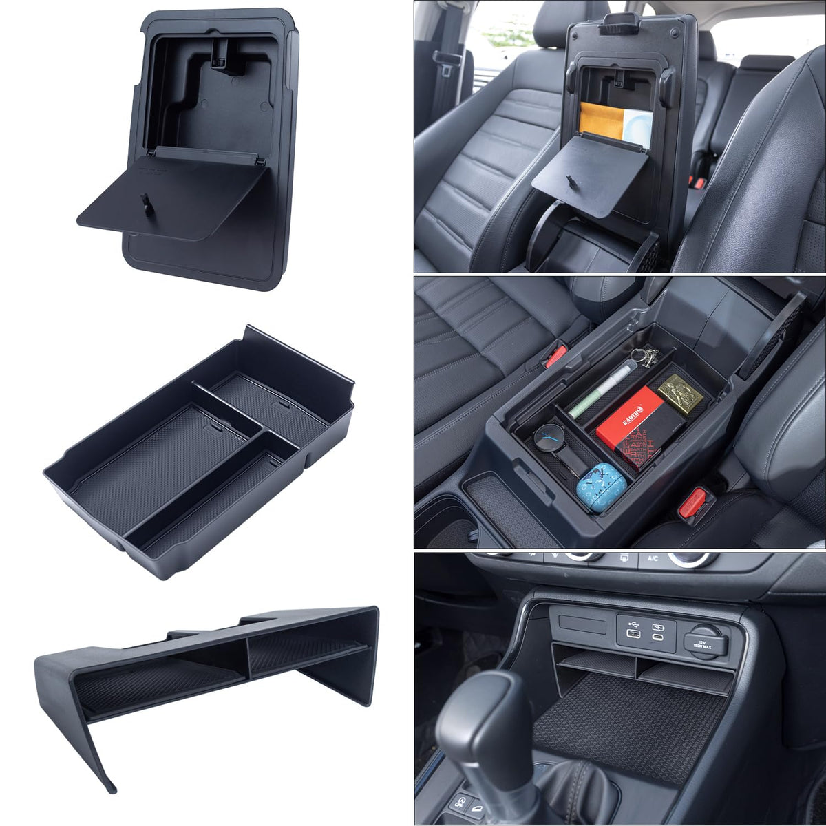 PIMCAR front view of console organizer set showing full kit and neat storage benefit