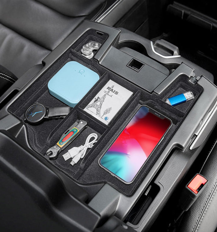 PIMCAR front view installed console showing neat organization and quick access