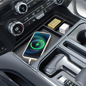 PIMCAR front view installed in console showing neat organization and improved access
