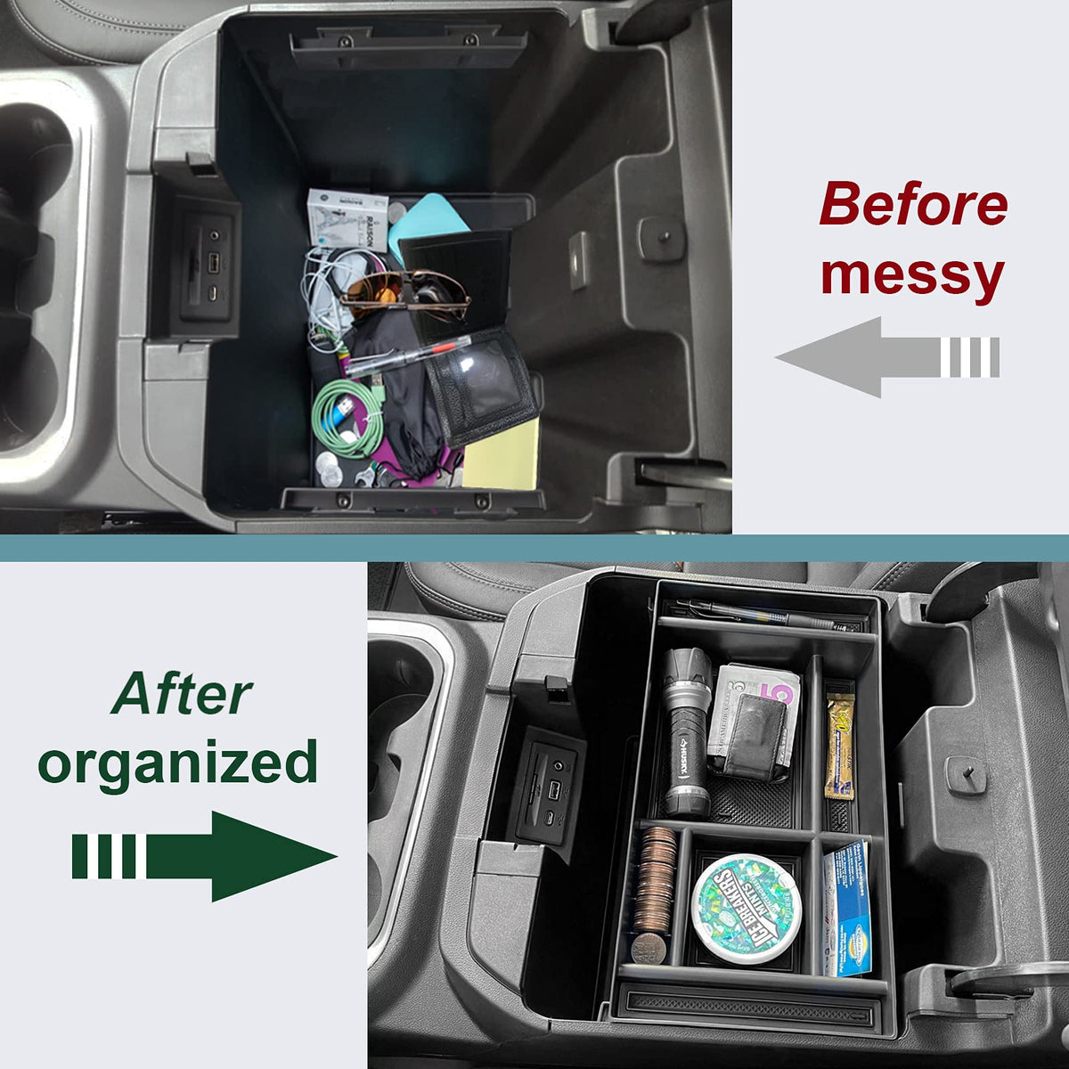 PIMCAR in use with phone wallet keys demonstrating neat accessibility