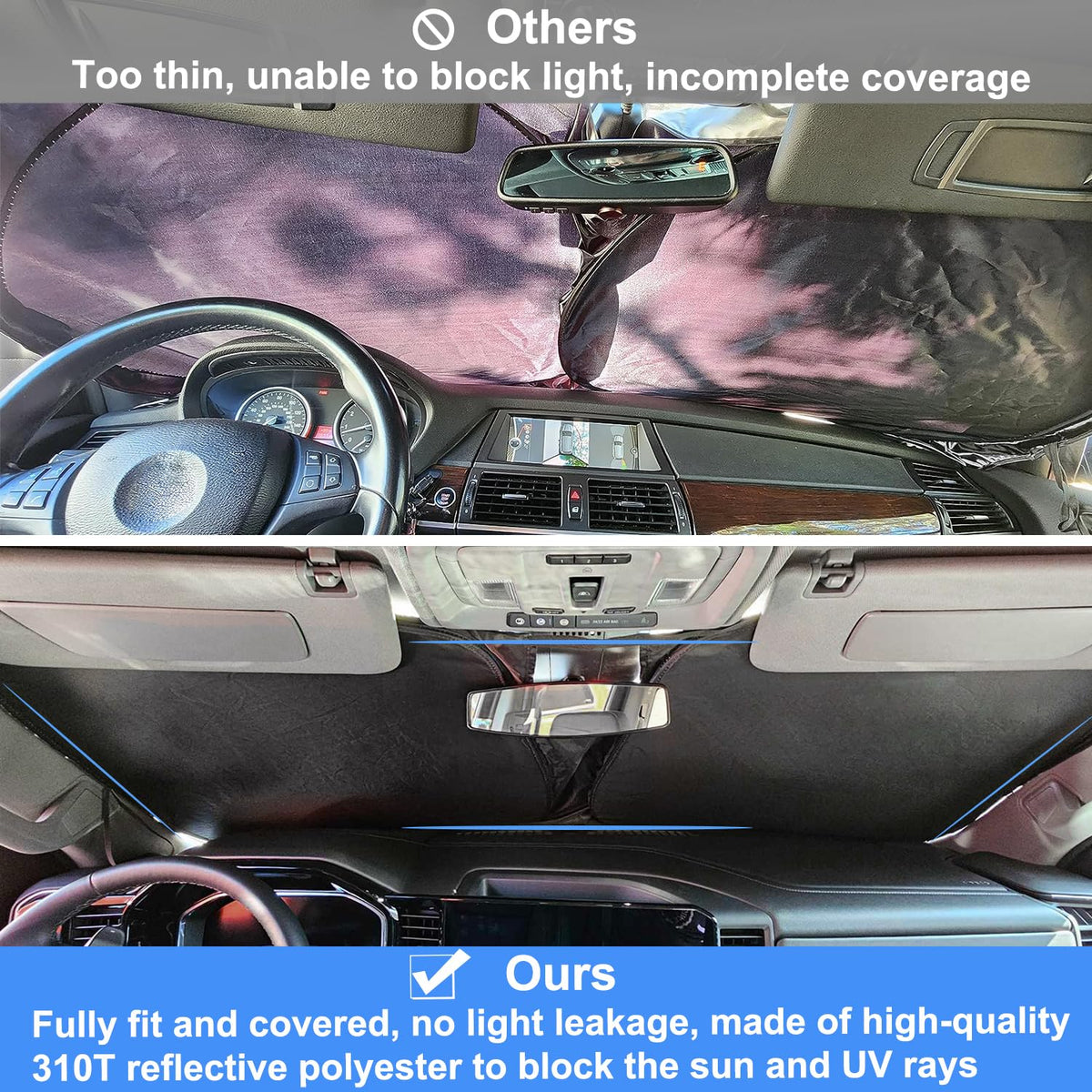 PIMCAR installed inside Silverado windshield reducing cabin glare