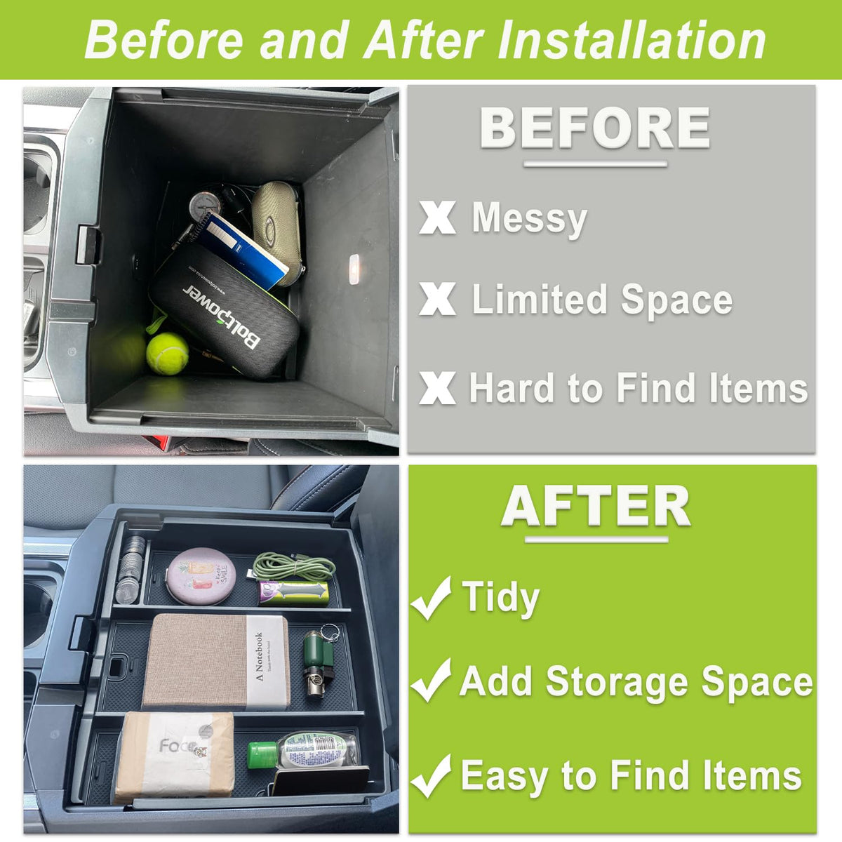 PIMCAR installed in truck console demonstrating neat organization