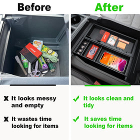 PIMCAR tray installed in 2024 F-150 console reducing movement and road noise