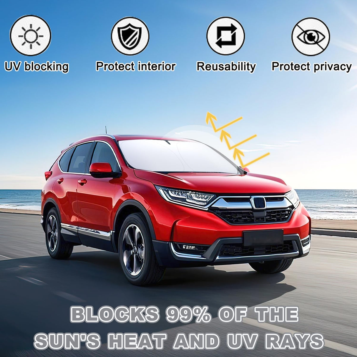 PIMCAR installed in Honda CR-V front view demonstrating glare reduction benefit