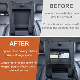 PIMCAR lifestyle shot inside cabin highlighting clutter-free driving comfort