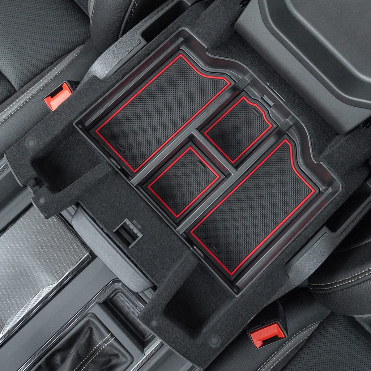 PIMCAR lifestyle shot of truck interior highlighting tidy storage and reduced clutter