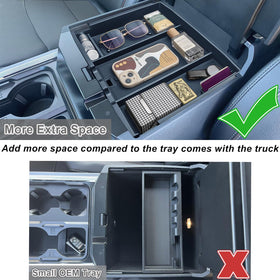 PIMCAR lower compartment open storing chargers and tools securely