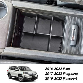 PIMCAR organizer installed in Honda console demonstrating seamless integration