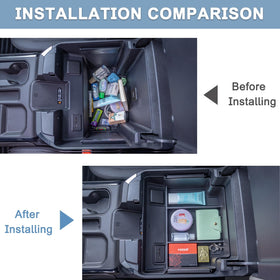 PIMCAR view of USB ports and wireless charging preserved for usability