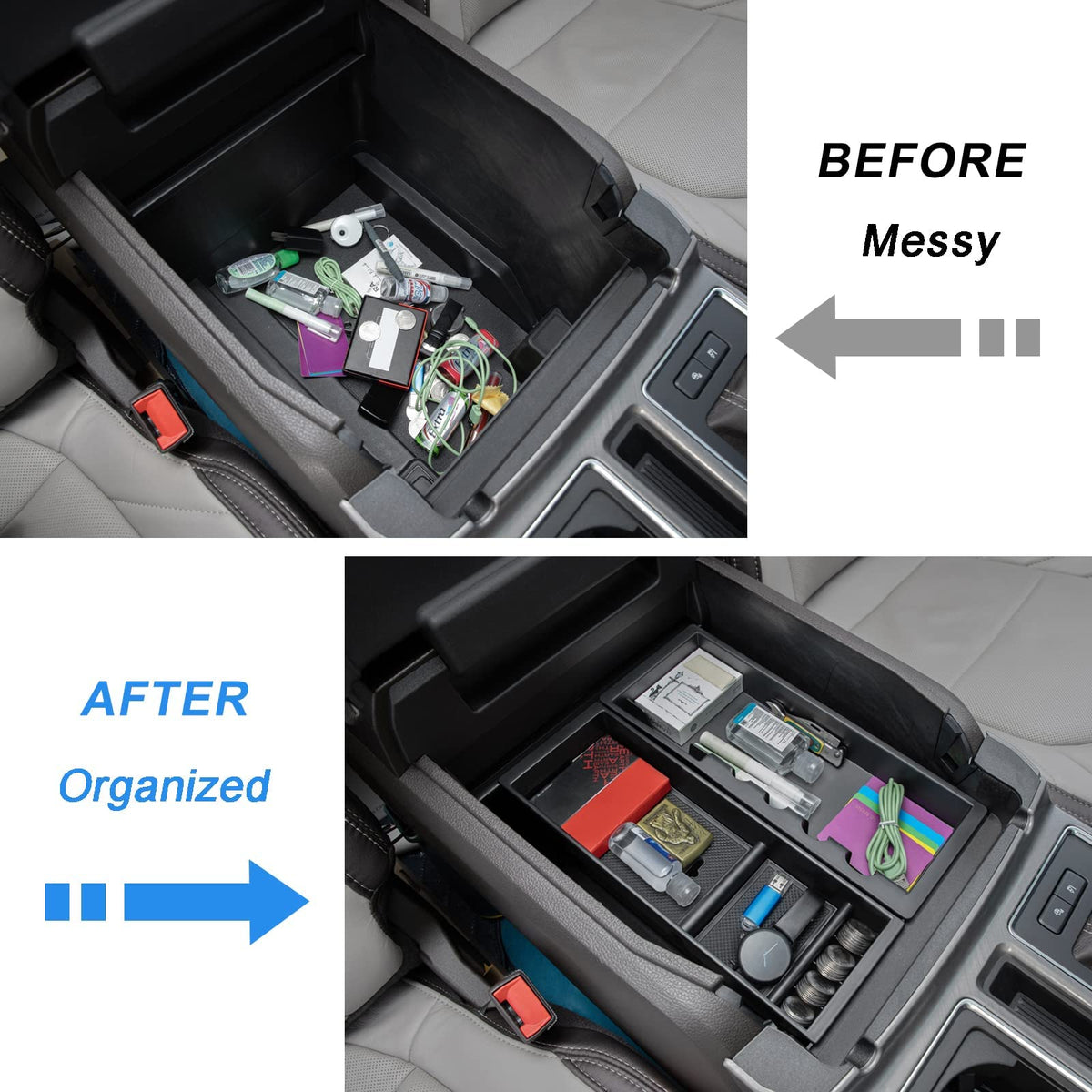 PIMCAR side angle showing precise fit against console edges