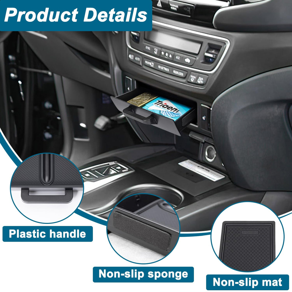 PIMCAR tray next to key fob demonstrating compact size benefit