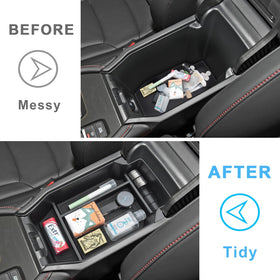 PIMCAR close-up of top layer holding phone and keys for quick access
