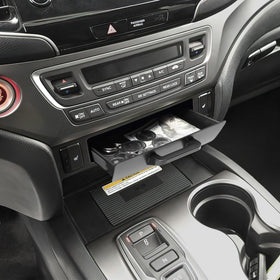 PIMCAR open tray with coins and cables showing easy access benefit