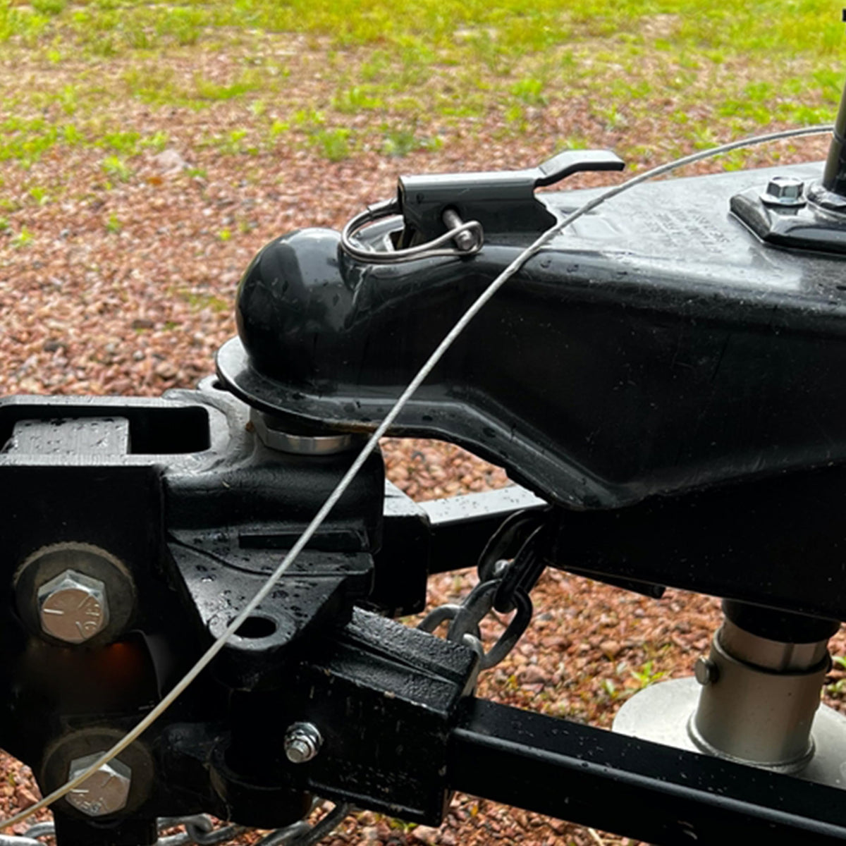 PINAILER pin in trailer coupler illustrating reliable towing hold