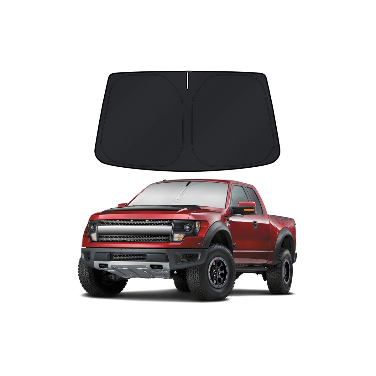 PinBaoLaLa front packaging showing custom-fit F150 shade protecting interior