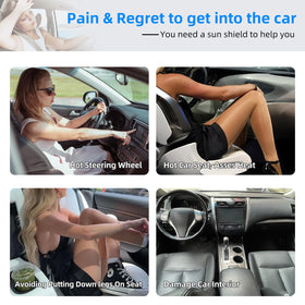 PinBaoLaLa folded sun shade inside included pouch for compact storage and easy transport