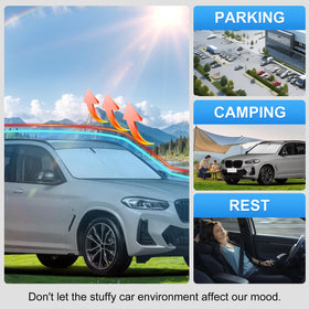 PinBaoLaLa installed in BMW X3 windshield showing full coverage cooling