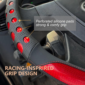 PINCTROT close-up of perforated silicone texture, boosts grip and breathability